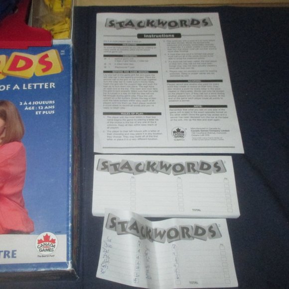 Stackwords Board Game (Canada Games, 1995) - Picture 5 of 5